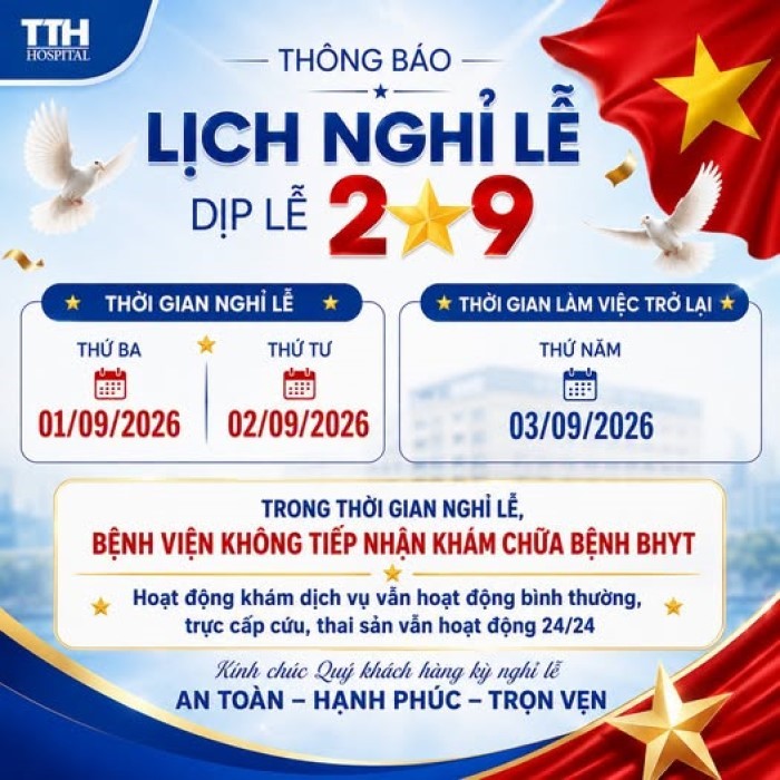 LỊCH HOẠT ĐỘNG DỊP NGHỈ LỄ QUỐC KHÁNH 02/09/2026